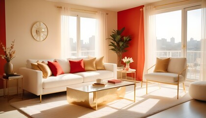 Photo interior modern design room 3d illustration