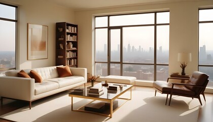 Fototapeta premium Photo interior modern design room 3d illustration