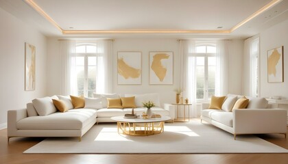 Fototapeta premium Photo interior modern design room 3d illustration