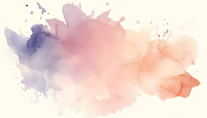 Obraz premium Soft watercolor splashes or strokes in muted tones, offering an artistic yet understated look