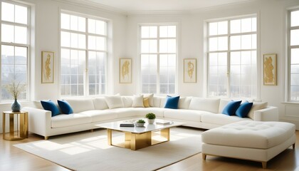 Photo interior modern design room 3d illustration