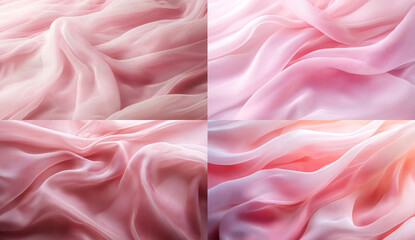 Fototapeta premium Pink background with soft pink fabric