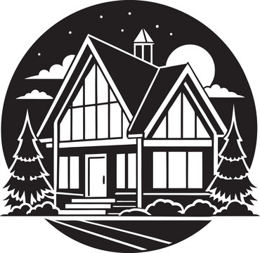 recommend clip art: Modern Style house isolated on white background Vector illustration, Home flat icon.