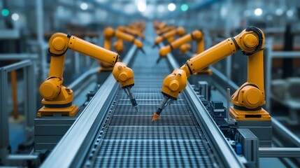 A factory implementing automation and AI to reduce the risk of human error in production.