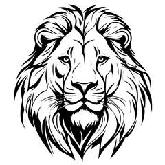 Obraz premium lion head silhouette