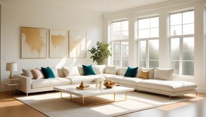 Fototapeta premium Photo interior modern design room 3d illustration
