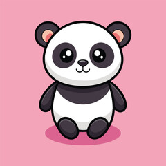 Cure Panda vector art style illustration