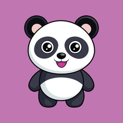 Cure Panda vector art style illustration