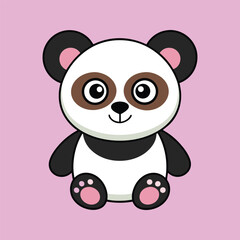 Cure Panda vector art style illustration