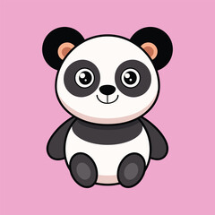 Cure Panda vector art style illustration