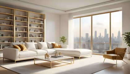 Photo interior modern design room 3d illustration