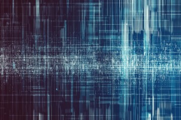 Fototapeta premium Abstract Digital Grid with Glowing Lines and Dots