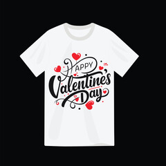 happy valentine's day t-shirt lettering design