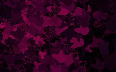 Dark Purple vector template with chaotic shapes.
