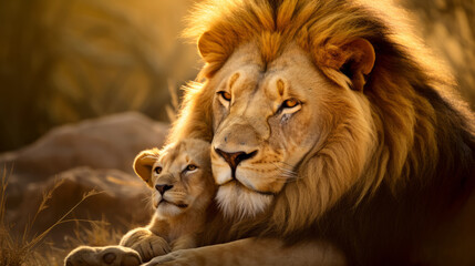 Obraz premium Lion Animal Wild Beauty Freedom Wilderness Enchanting