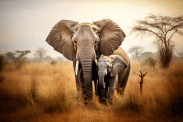 Fototapeta premium Elephant Animal Wild Beauty Freedom Wilderness Enchanting