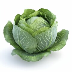 Obraz premium A green leafy vegetable with white veins.