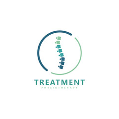 Orthopedic Logo Design with Knee Joint Symbol - Medical and Healthcare Icon