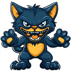 Angry Cartoon Cat