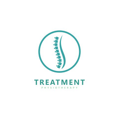 Orthopedic Logo Design with Knee Joint Symbol - Medical and Healthcare Icon