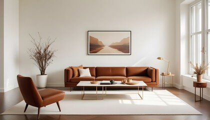 Photo interior modern design room 3d illustration