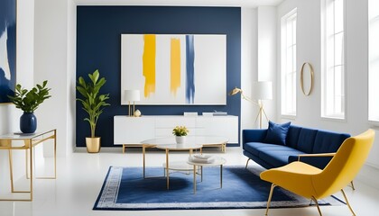 Photo interior modern design room 3d illustration