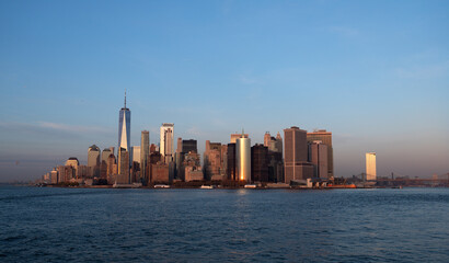 Naklejka premium The skyline of New York City, United States, USA. NYC landmarks.