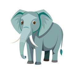 Naklejka premium Cute elephant color vector illustration design