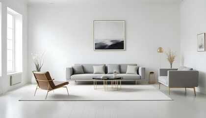 Photo interior modern design room 3d illustration