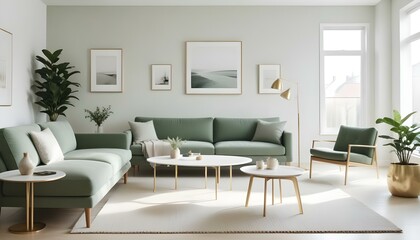 Fototapeta premium Photo interior modern design room 3d illustration