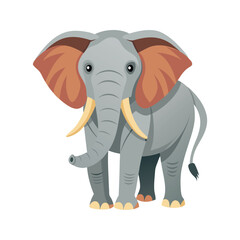 Obraz premium Cute elephant color vector illustration design