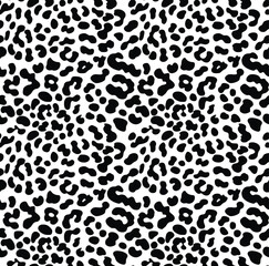 
leopard pattern fashionable seamless print, black white background, animal design