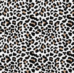 leopard print vector seamless pattern, stylish modern design with spots