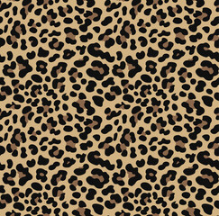 
leopard pattern seamless background, wild cat design, vector fabric texture