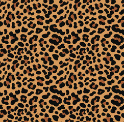 
leopard texture vector repeat pattern, stylish wild cat print, modern street design with spots