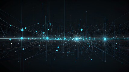 Big data visualization technology concept Futuristic low poly shapes and connecting the dots lines