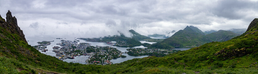 View of Floya mountain Svolvaer, Lofoten Islands, Norway