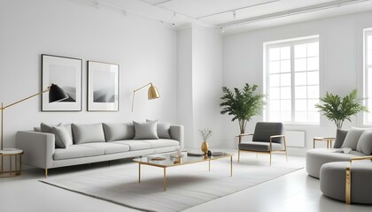 Photo interior modern design room 3d illustration