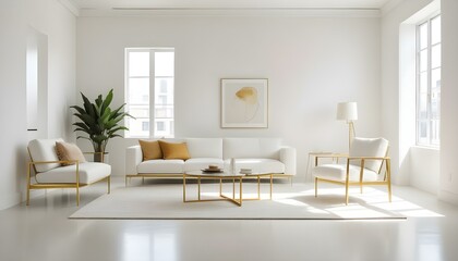 Fototapeta premium Photo interior modern design room 3d illustration