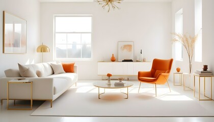 Photo interior modern design room 3d illustration
