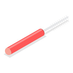 3D Isometric Flat Vector Illustration of Tooth Cleaning Tools, Dental Hygiene, Oral Care. Item 3