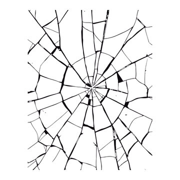 recommend clip art: Texture like shattered glass on the surface. Draw the appearance of broken or smashed glass. Isolated vector drawing on a white background 
                    