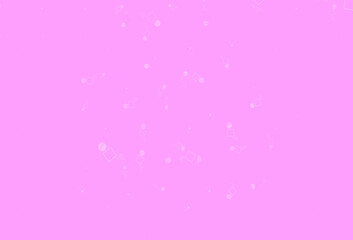 Light Pink vector layout with circles, lines, rectangles.