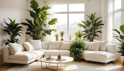 Naklejka premium Photo interior modern design room 3d illustration