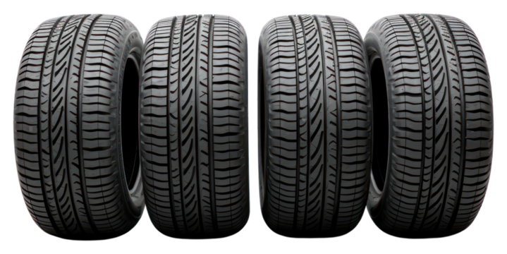 PNG Four tyres wheel tire car.