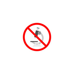 No Microscope icon. Illustration on a white background