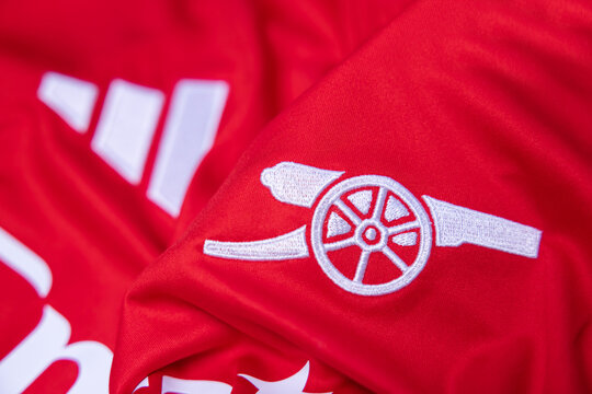 Logo of Arsenal Football Club on the Jersey 