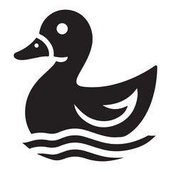 illustrator black duck silhouette on a white backdrop