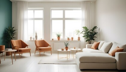 Obraz premium Photo interior modern design room 3d illustration