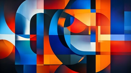 Fototapeta premium Geometric Design Background Image: An abstract contemporary geometric art wallpaper in a minimalist monochrome palette.